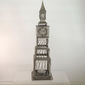 RARE Vtg. London Big Ben Metal Sculpture and Candle Holder - Made in Philippines